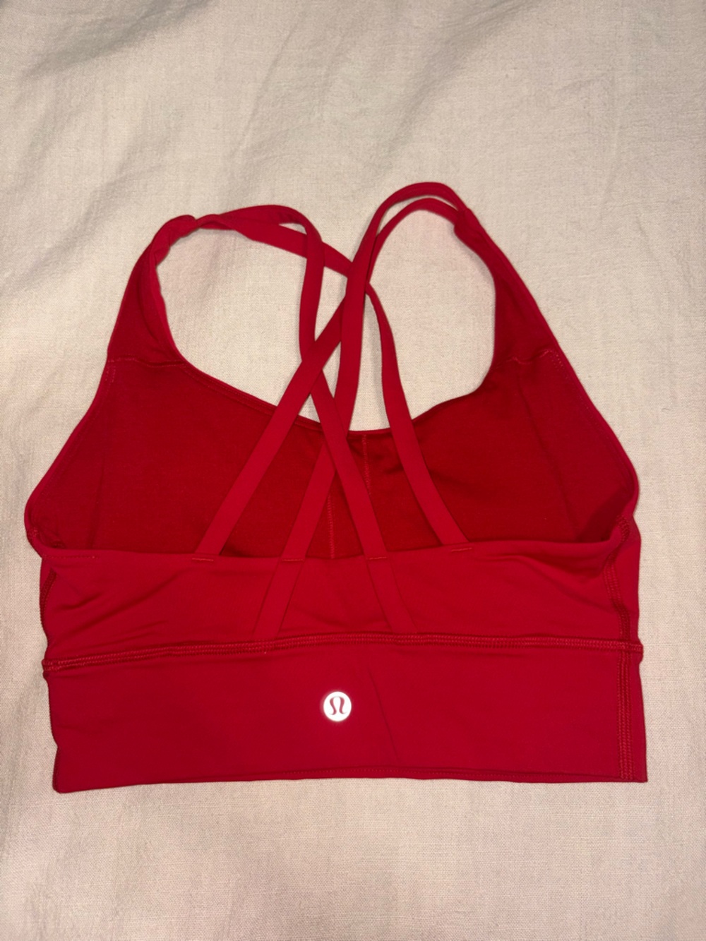 Lululemon Red Longline Energy Sports Bra 4 - Picture 4 of 5